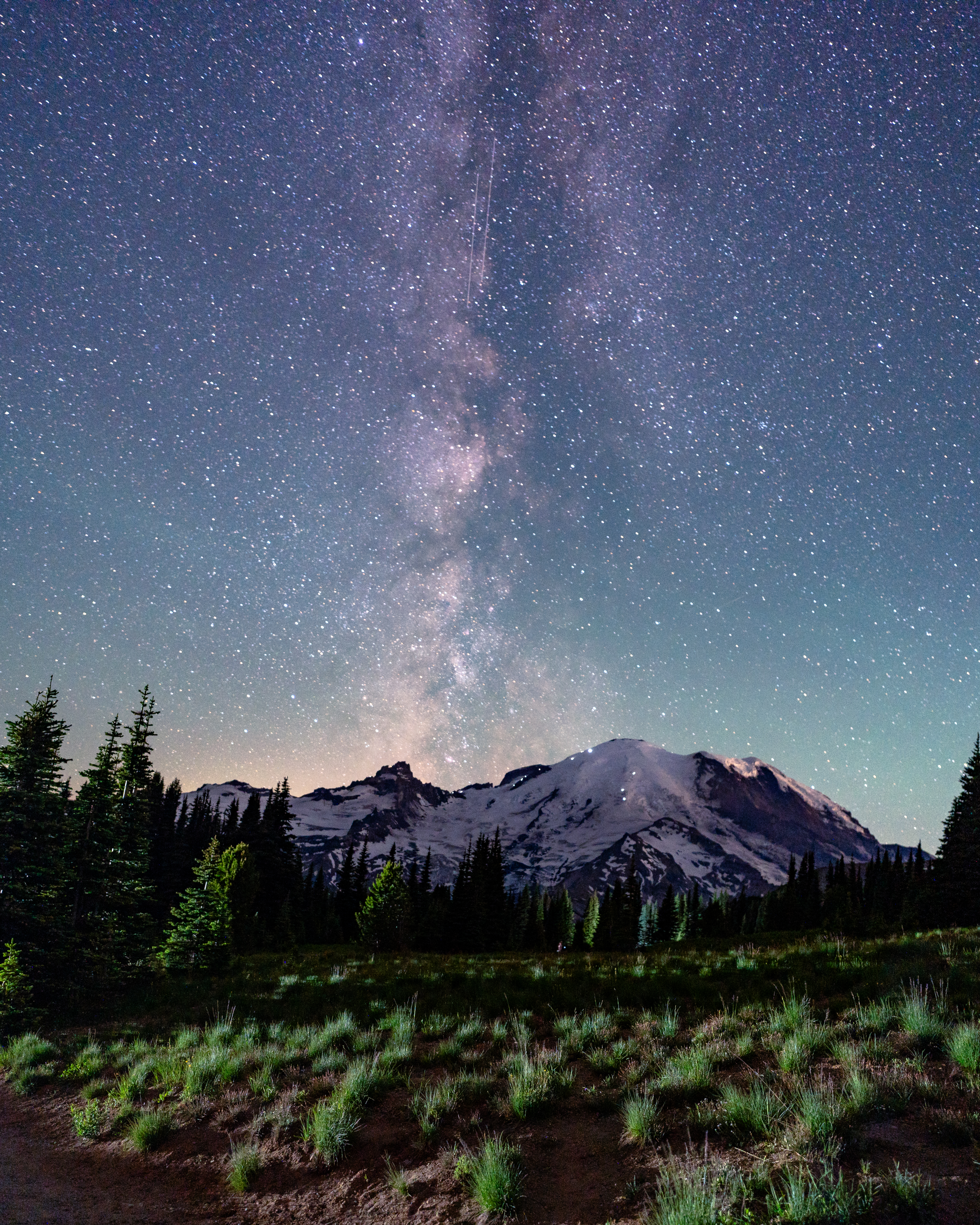 Mt Rainier Night Sky